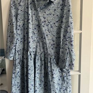 Tuckernuck hydrangea shirt dress